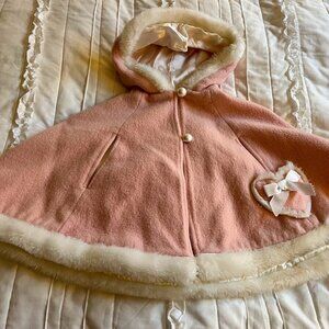 Vintage Erika Erikkson Montreal 2T Pink and White Cape with Heart